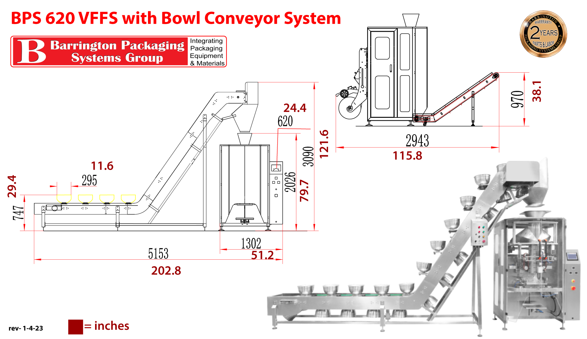 VFFS (Vertical Form Fill Seal) with Bowl Conveyor Filling system refers to a packaging machine that forms a bag from a roll of packaging material, fills it with the desired product using a bowl conveyor, and seals it.

      The bowl conveyor is used to transfer the product to the filling station where it is dispensed into the bag. The VFFS machine forms the bag/package, fills it with the product and seals it, resulting in a completed, ready-to-ship package.